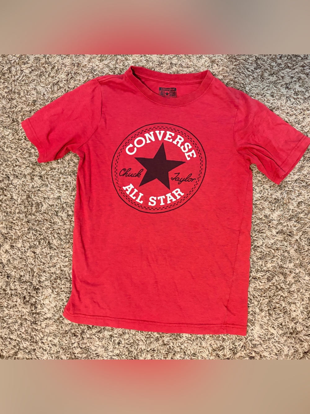 Converse Red Kids All Star Logo Tee